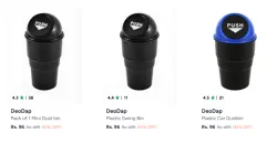 Deodap Mini Dustbins Starting at @ ₹96