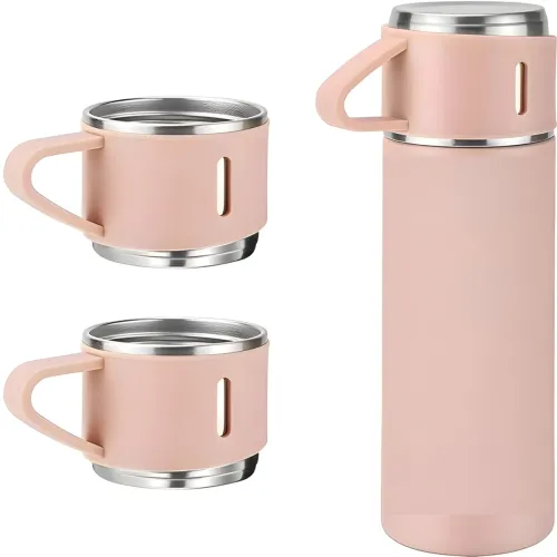 Image of DeoDap Pink Stainless Steel Sipper Flask (500ml)