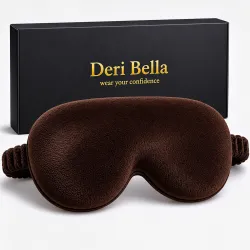 Deri Bella Lifestyle Brown Premium Soft Velvet Sleep Eye Mask