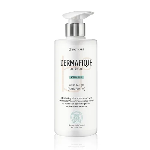 Image of Dermafique Aqua Surge Body Lotion 300ml | Lightweight & Non-sticky | UV & Sun Protection | 10x Vitamin E Antioxidant, Gl