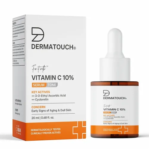 Image of DERMATOUCH Vitamin C 10% Serum with Cycloretin | Brightening, Firming & Anti-Aging Face Serum For Men and Women | For a 