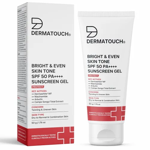 Image of Dermatouch Bright & Even Skin Tone SPF 50 Sunscreen Gel 50g