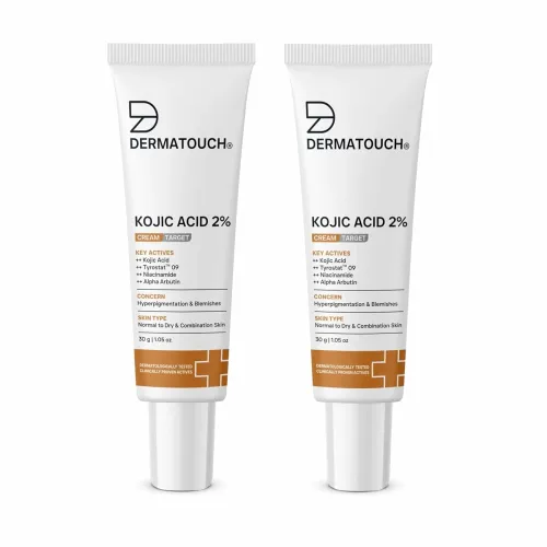 Image of DERMATOUCH Kojic Acid 2% Brightening Cream 30g (Pack of 2)