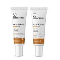 DERMATOUCH Kojic Acid 2% Brightening Cream with Niacinamide & Tyrostat | For Pigmentation, Blemishes, Dark Spots & Hyperpigmentation | Non-Greasy | Dermatologist Tested | 15g (Pack of 2)