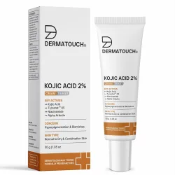 DERMATOUCH Kojic Acid 2% Brightening Cream with Niacinamide & Tyrostat | For Pigmentation, Blemishes, Dark Spots & Hyperpigmentation | Non-Greasy | Dermatologist Tested | 30g