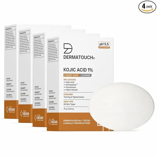 Image of DERMATOUCH Kojic Acid 1% Soap with Glutathione 75g x 4