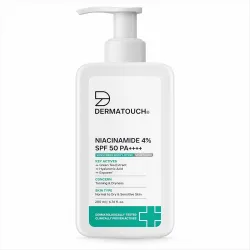 DERMATOUCH Niacinamide 4% SPF 50 PA++++ Sunscreen Lotion 200ml – Body Lotion For Tanning & Dryness | Suitable For All Sk