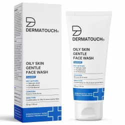 DERMATOUCH Oily Skin Gentle Face Wash with Salicylic Acid & AcneBusters Daily Cleanser for Excess Oil, Acne & Clogged Po
