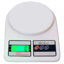Desi BAE Multipurpose Portable Electronic Digital Food Weighing Scale Weight Machine for Kitchen Kitchen scale, fitness scale, Home and Baking (3 Gm -10 Kg - with Back Light) (Model 1)