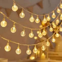 Desidiya® 14 LED Crystal Ball String LED Diwali Lights for Decoration for Home 4