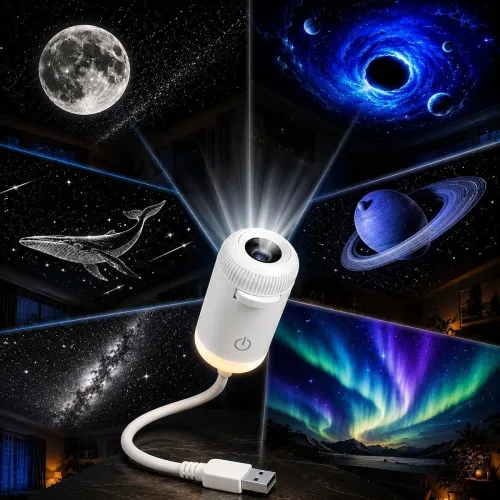 Image of Desidiya 2-in-1 Galaxy Projector Night Light