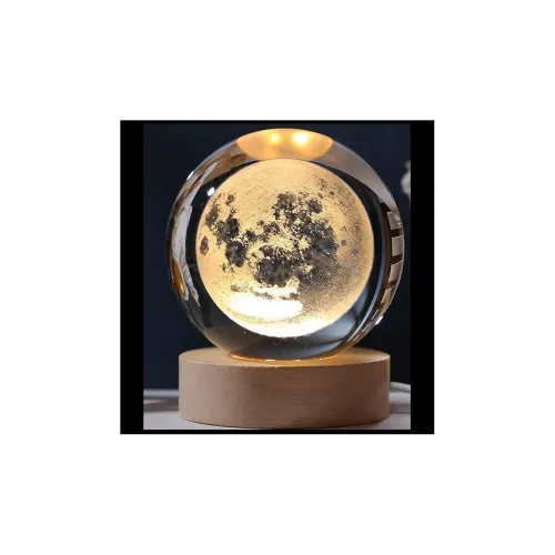 Image of Desidiya 3D Moon Crystal Night Lamp