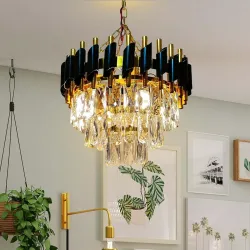 Desidiya Black Mamba Modern Crystal Pendant Light