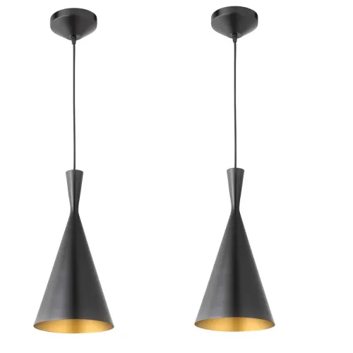 Image of Desidiya Black Cone Pendant Ceiling Light (PO2)