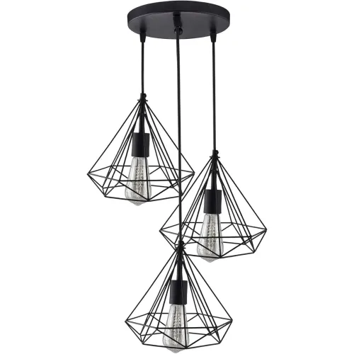 Image of Desidiya Geometric 3-Light Pendant Ceiling Lamp