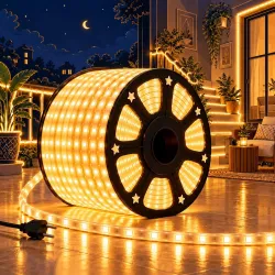 Desidiya LED Rope Light 100 Meter Warm White | Decorative Lighting for Diwali