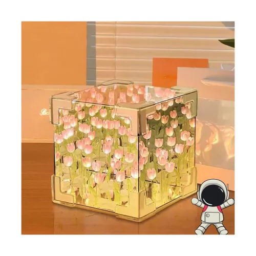 Image of Desidiya® Mirror Tulip Cube LED Lamp 