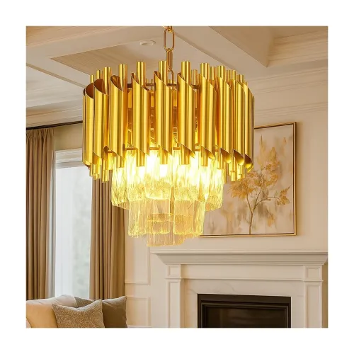 Image of Desidiya Modern Crystal Chandelier 150watt Decorative Pendant Crystal Jhumar