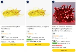 Desidiya ® Plastic 55 Meter LED Decorative String Fairy Rice Lights for Home