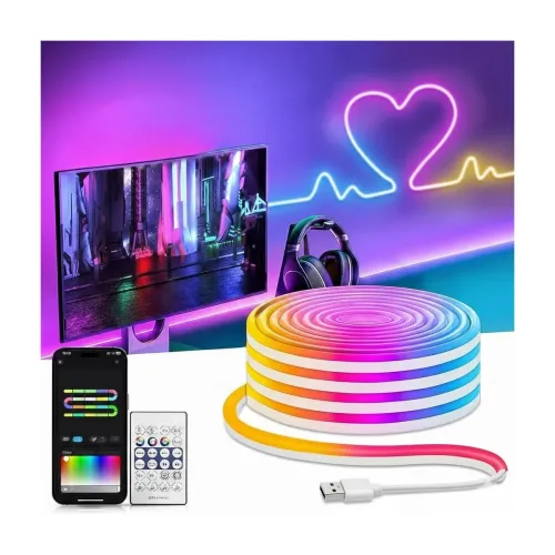 Image of Desidiya® RGB Neon LED 5Mtr Strip Light with App & Remote Control 