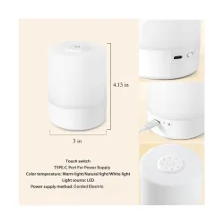 Desidiya Touch Control Led Night Table Lamp 3-Color Brightness for Bedroom