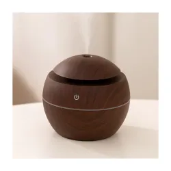 Desidiya Wooden Style Cool Mist Humidifier & Aroma Diffuser (LED, Dark Brown)