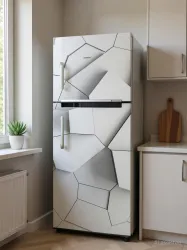 Design Decor 60.96 cm Decorative Single Door Fridge Sticker/Wallpaper Poster_