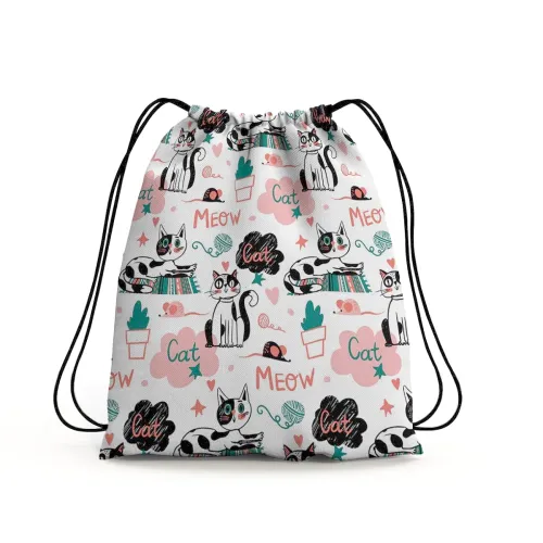 Image of Design Pattern Polyester String Backpack 