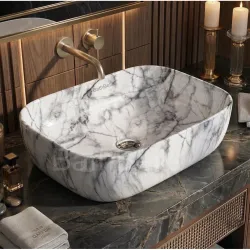 Designer Ceramic Wash Basin For Bathroom (18 x13 x 5 Inch)