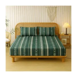 Designer Floral Printed Flat Bedsheet for Double Bedwith 2 Matching Pillow Covers