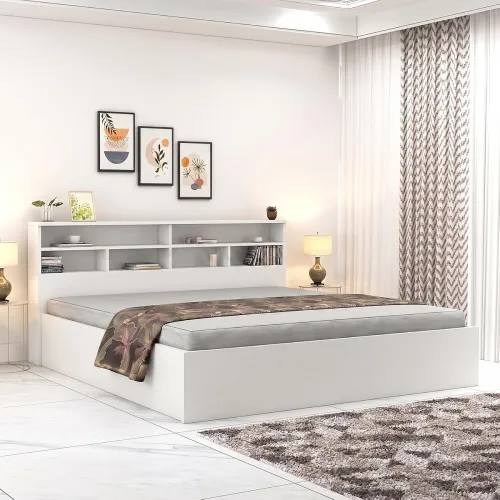 Image of DesignFit Engineered Wood King Size Bed with Box Storage