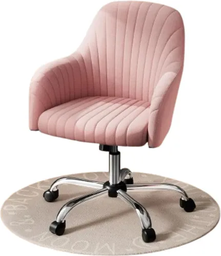 Image of Oakcraft Velvet Desk Chair for Home Office, Adjustable Swivel Task Chair Modern Computer Fabric Dining Chai