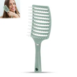 Detangling Hair Brush for Women & Men, Flexible Vented Paddle Hair Brush with Rounded Tip Bristles, Gentle Scalp Massage, Wavy, Wet & Dry Hair, Salon, Home & Daily Hair Care, Pack of 1