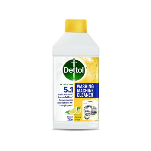 Image of Dettol 5 in 1 Washing Machine Cleaner & Descaling Liquid for top load and front load| Lemon 250ml | Removes Limescale, D