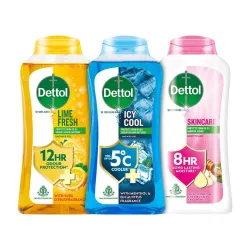 Dettol Body Wash 3-Pack 250ml – Icy Cool & Lime Fresh
