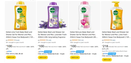 Image of Dettol Body Wash and Shower Ge Minimum 50% Discount
