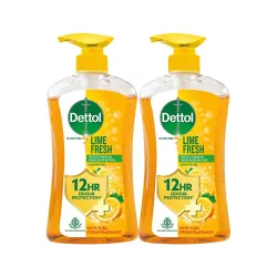 Dettol Body Wash and Shower Gel, Lime fresh-500ml,Pack Of 2