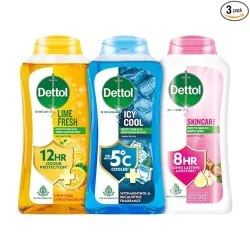 Dettol Body Wash and Shower Gel, 250ml Pack of 3