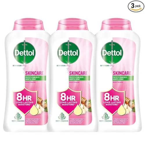 Image of Dettol Body Wash and Shower Gel (Pack of 3 - 250ml each)