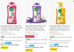 Dettol Body Wash and Shower Gel Starting @ ₹98