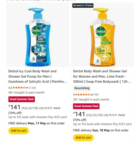 Image of Dettol Bodywash Minimum 70% Discount