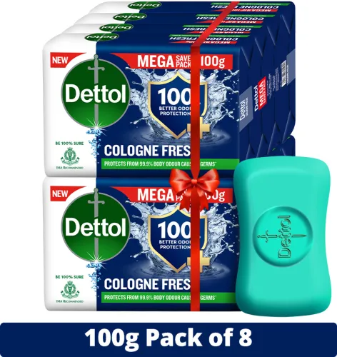 Image of Dettol Cologne Fresh Bathing Soap (8 x 100 g)