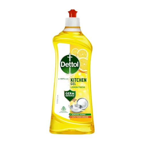 Image of Dettol Dishwash liquid and Kitchen Gel || Cuts Tough Grease || Remove germs || Lemon Fragrance || 750ml (Bottle)