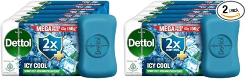 Image of Dettol Icy Cool Bathing Soap Bar With 2x Menthol 