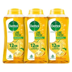 Dettol Lime Fresh Body Wash and Shower Gel (Pack of 3 - 250ml each)