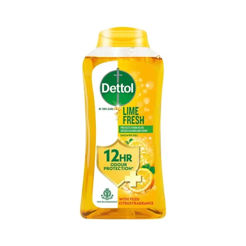 Image of Dettol Lime Fresh Body Wash and Shower Gel for Women and Men, 250ml | Soap-Free Bodywash | 12h Odour Protection