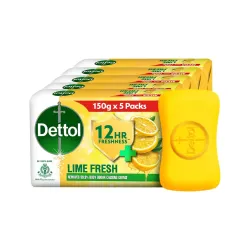 Dettol Lime Fresh Soap Pack 5