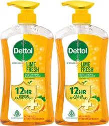 Dettol Lime Fresh Body Wash Combo, Shower Gel for Men & Women, protects from bacteira (2 x 500 ml)