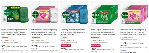 Image of Dettol Neem Bathing Soap starting at ₹89