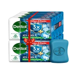 Dettol Set of 8 Icy Soap Bar